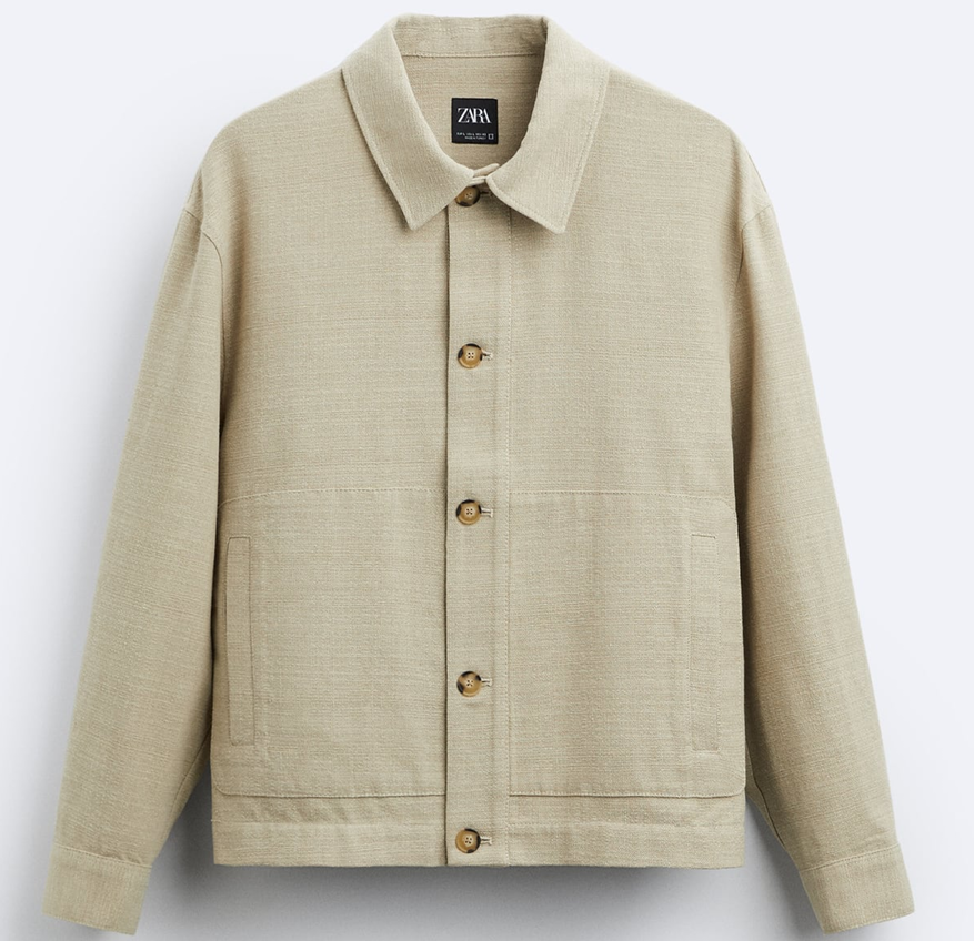 Cotton blend overshirt