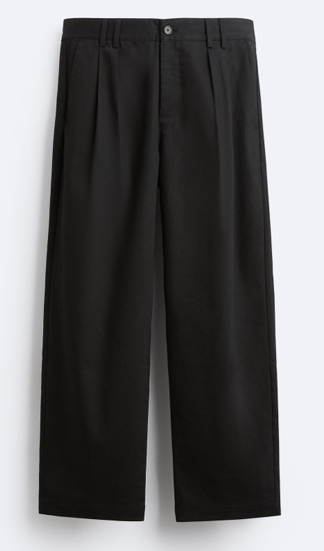 Pleated relaxed fit trouser